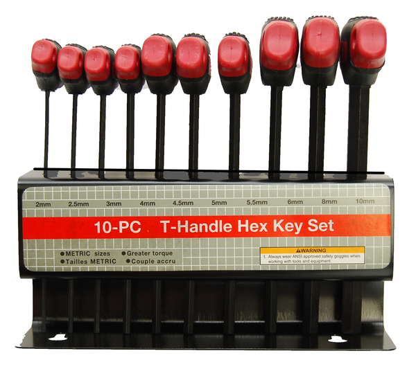 Deluxe T-Handle Hex Key 10pc Set	PC6054